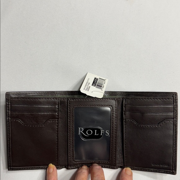 (2) NWT Rolf’s genuine leather tri-fold men’s wallets. 1 brown & 1 black - Picture 6 of 12